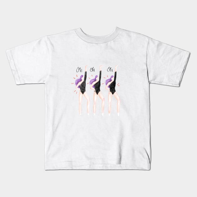 Single ladies Kids T-Shirt by Jess Illustrates